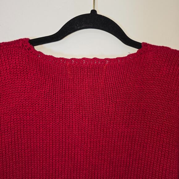 Vintage 90s Heirloom Collectibles Christmas Tree Sweater Large Petite Holiday - Picture 8 of 9